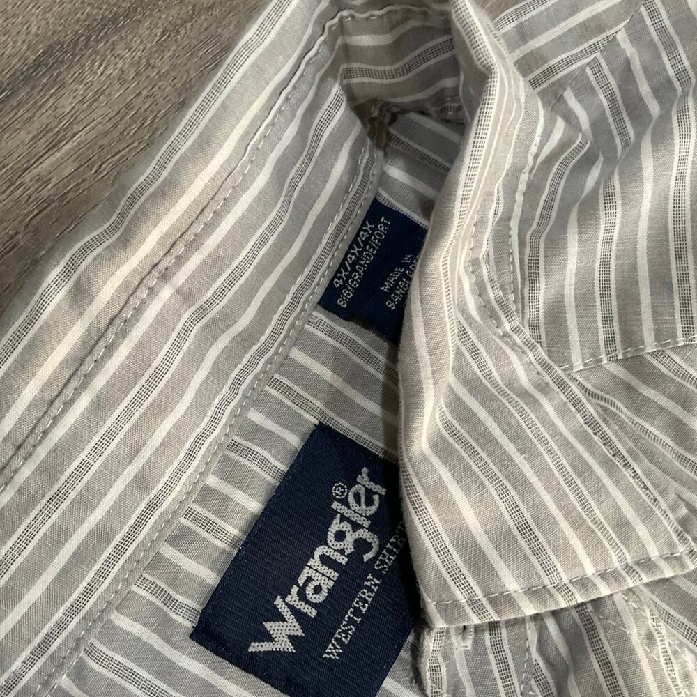 Wrangler western shirt snap button size 4x short sleeve - Picture 3 of 9